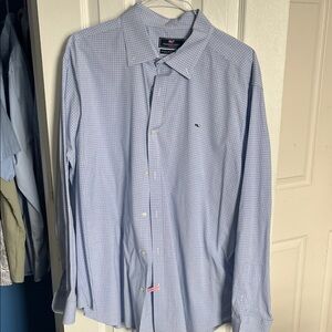 Vineyard Vines Men's Blue Gingham Shirt